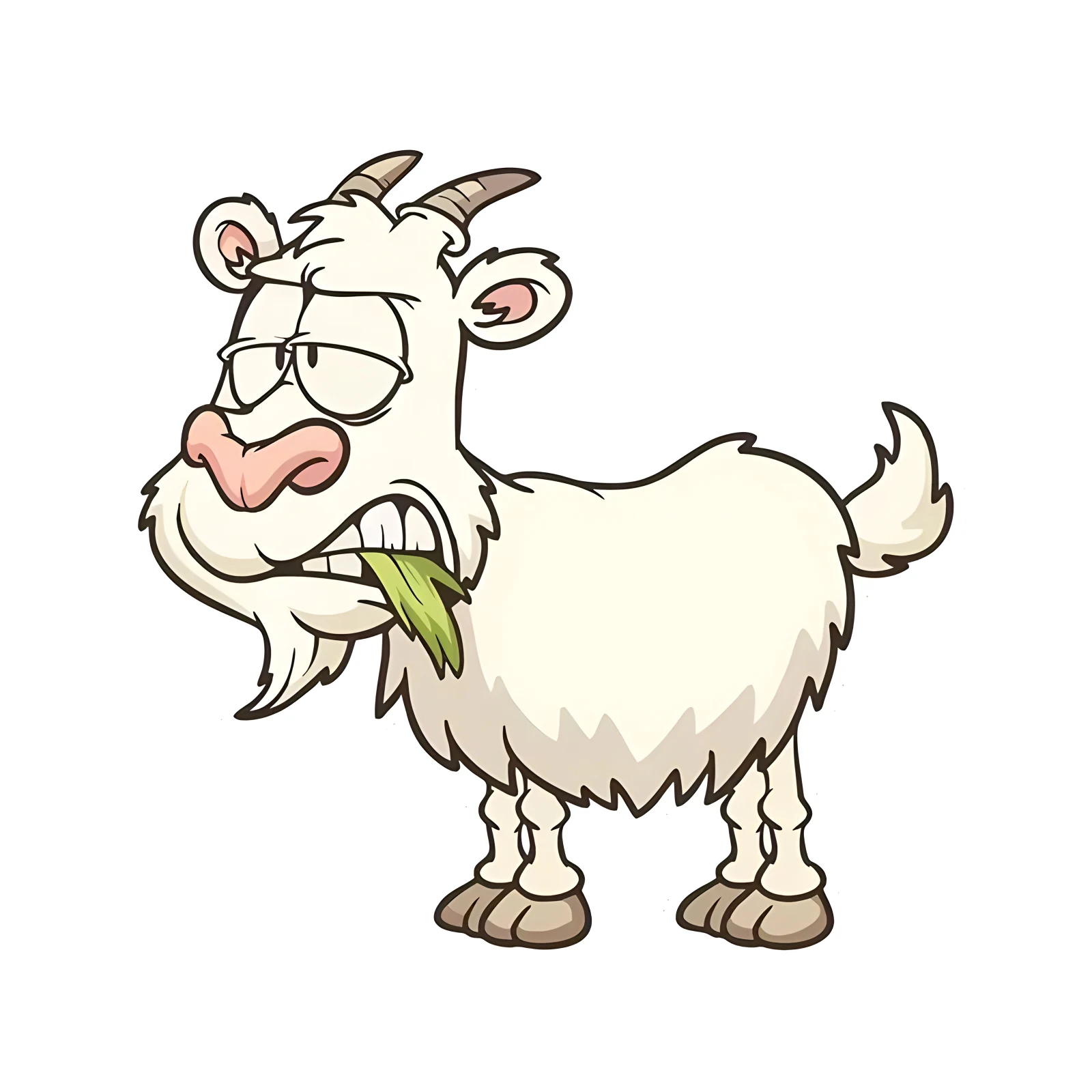 

Grass Eating Horned Goat Creative Vinyl Waterproof Sticker Decal For Car, Laptop, Wall Window, Bumper