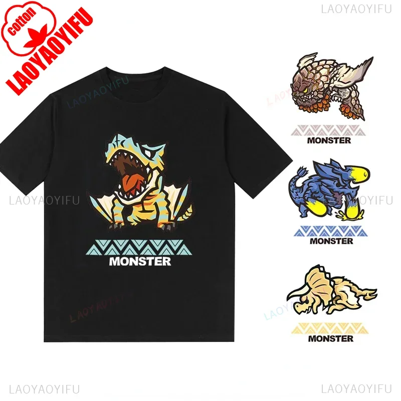 Monster Hunter T-shirt: Funny Cartoon Cotton Tee