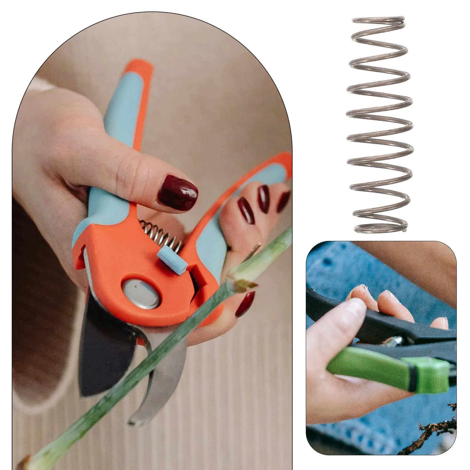 

10pcs Pruning Shear Springs Garden Scissors Stainless Steel Wire Spring Replacement Bypass Hand Pruners Trimming Tools