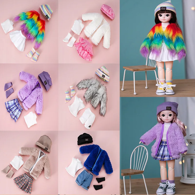 New Fashion Princess 1/6 Bjd Doll Clothing Accessories 30CM Doll Replacement Clothing Girl Replacement Winter Doll Clothing