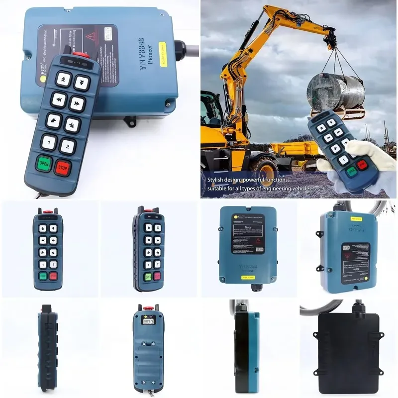 8 Button Two Speed Electric Crane Hoist Industrial Intelligent Wireless Remote Control