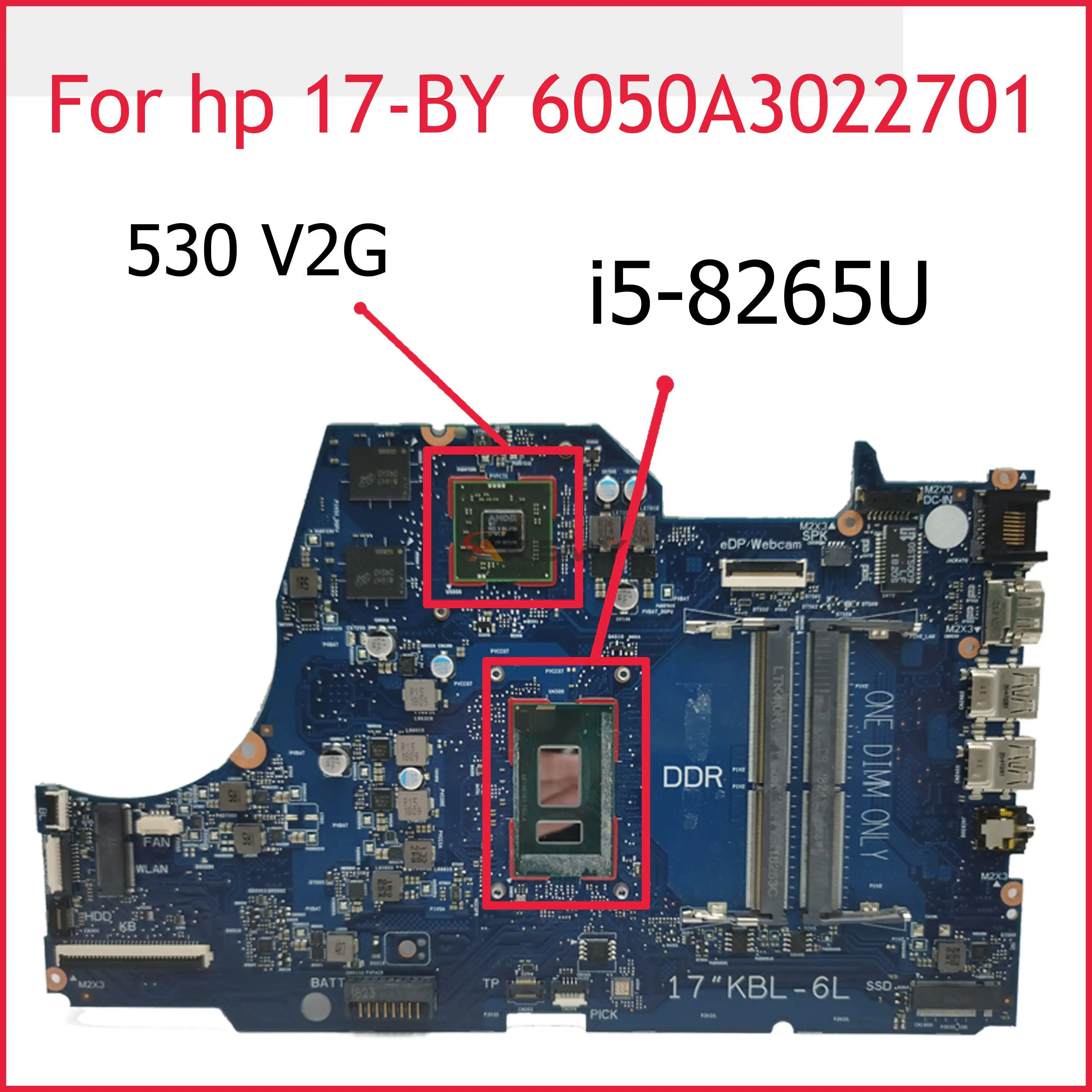 

For HP 17-BY Laptop Motherboard 6050A2982701 L22737-601 i3-8130U Notebook Mainboard Pavilion Tested OK