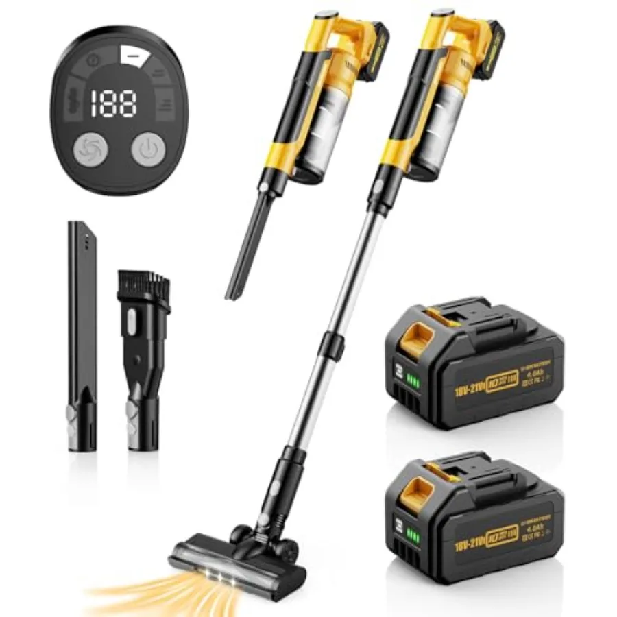 

Home use cordless vacuum, ABS plastic, black, 6-in-1 versatility with HEPA filter, 8000mAh battery 700W brushless motor for pet