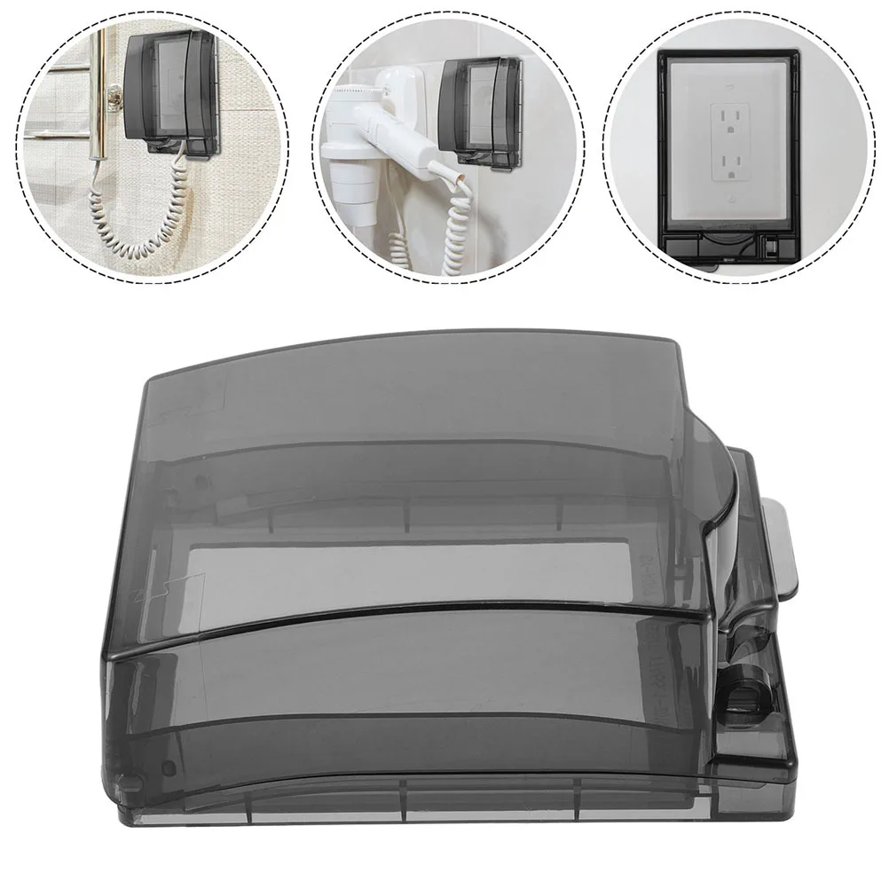 

2Pcs Waterproof Socket Cover Raised Enlarged 86 Type Flip Electrical Outlet Protector Splashproof Outdoor Use Outlet Cover