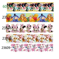 Disney 5Yards Cartoon Printed Grosgrain Ribbon for Haribows Gift Packing Sew Accessories10y 20y 50y