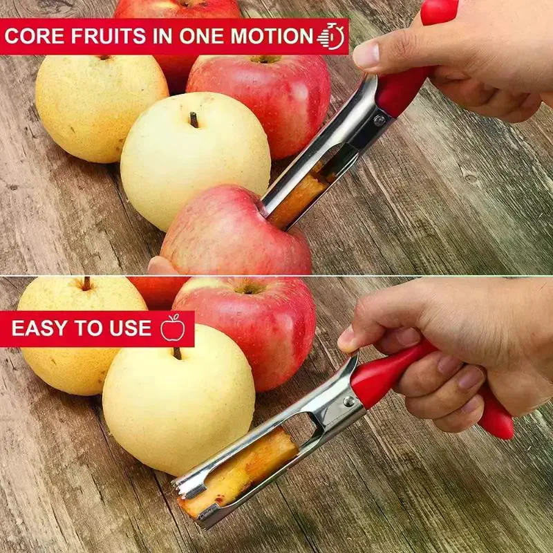 Premium Apples Corer Stainless Steel Pears Core Remover: Tool Fruit Cutter Seeder Kitchen - view 3
