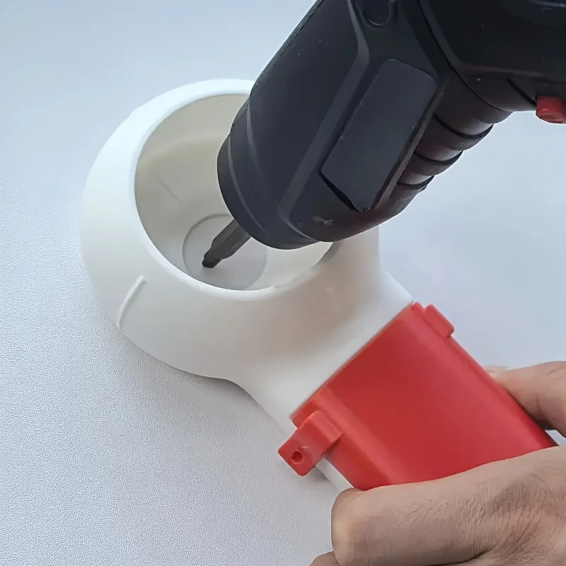 Rotating Nozzle Drill Bit Dust Box with Rotary Tilting System - Ergonomic & Efficient Design, Prevents Dust Falling to Ground, I