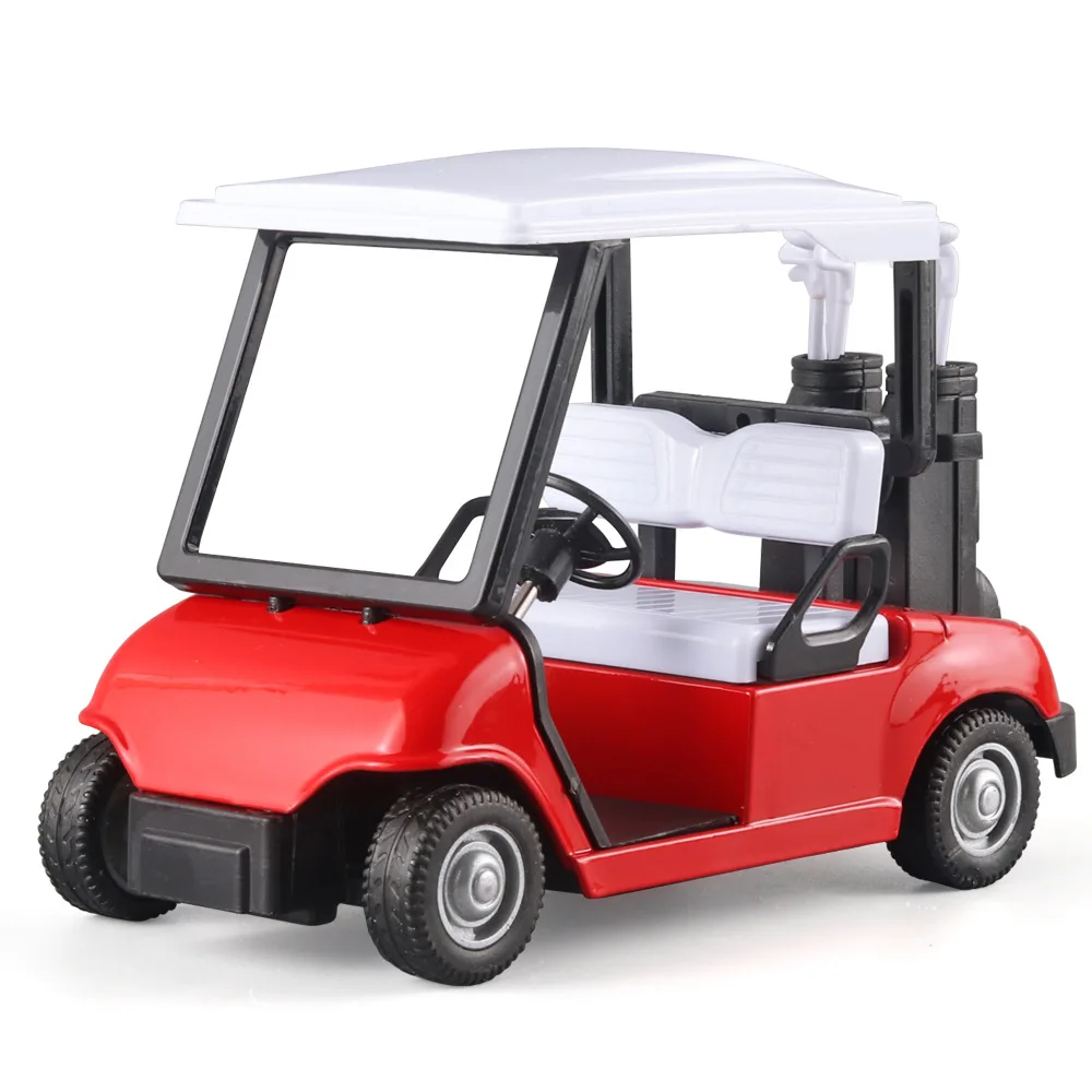 Miniature 1:20 Scale Golf Cart Model Car with Retro Spring Action, Toy Vehicle for Playroom & Outdoor Fun