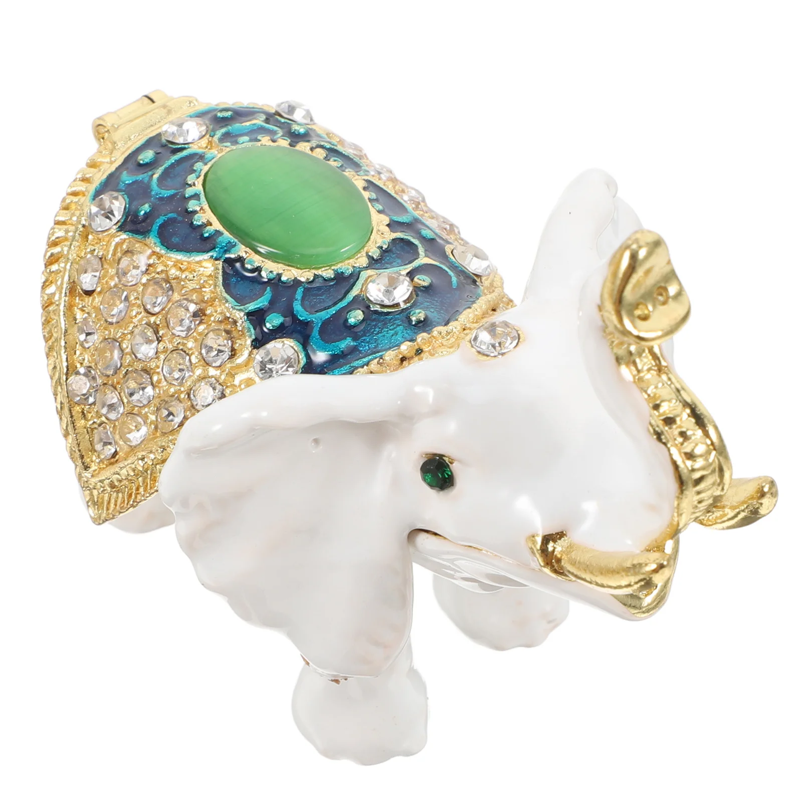 Elefant Schmuckschatulle Strass Dekor Make-up Schmuck Organizer Elefant Ring Aufbewahrung Halskette Halter Schmuckkästchen
