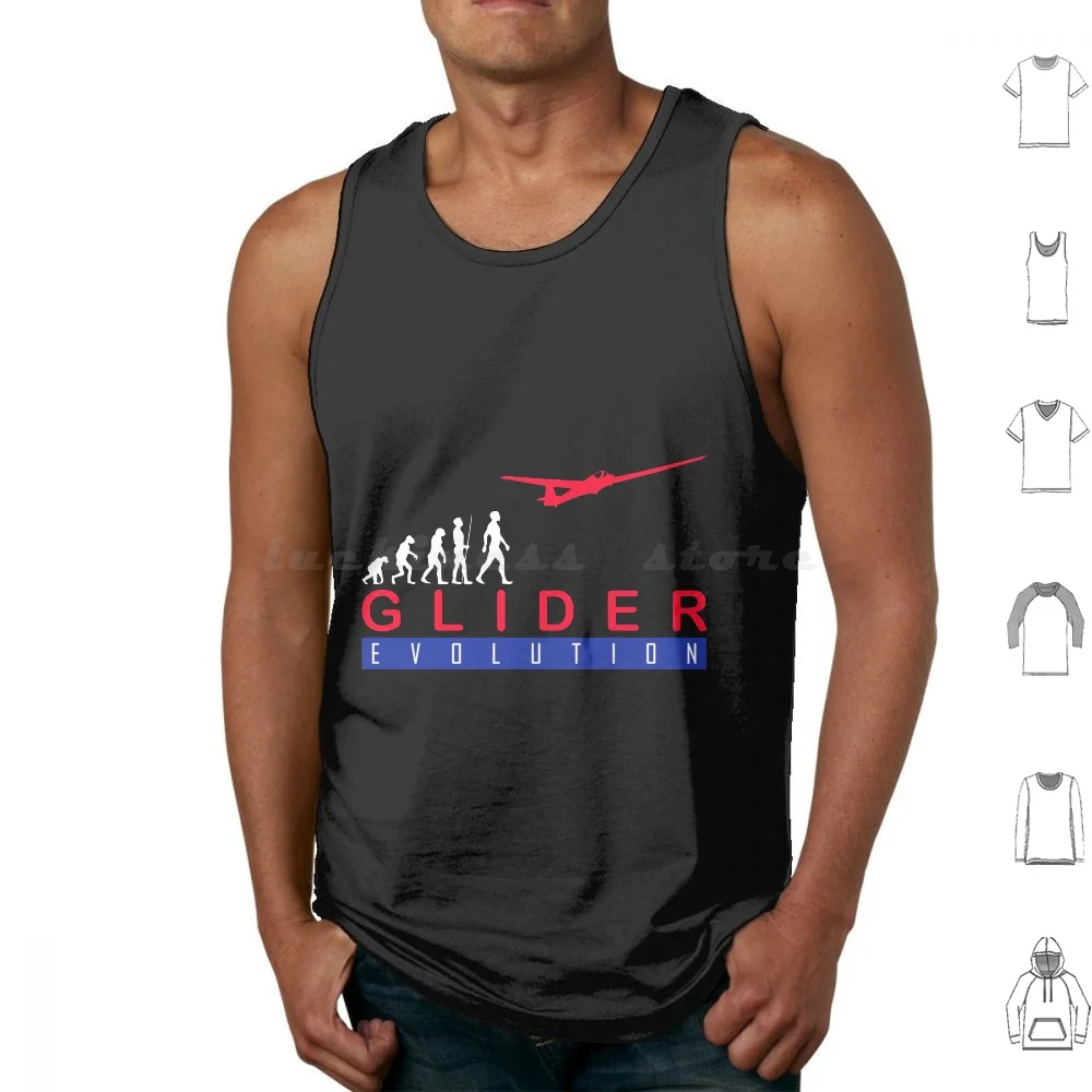 Glider Pilot Evolution Of Man, idée cadeau, débardeurs, gilets sans manches, Glider Pilot, Glider Pilot pour pilote de planeur, Glider amusant