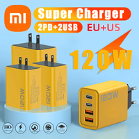 Xiaomi 120W Ultra Fast Charger USB Cable 4Port USBC PD Quick Charging TypeC Charger For Xiaomi iPhone Huawei 2024 New Upgrade