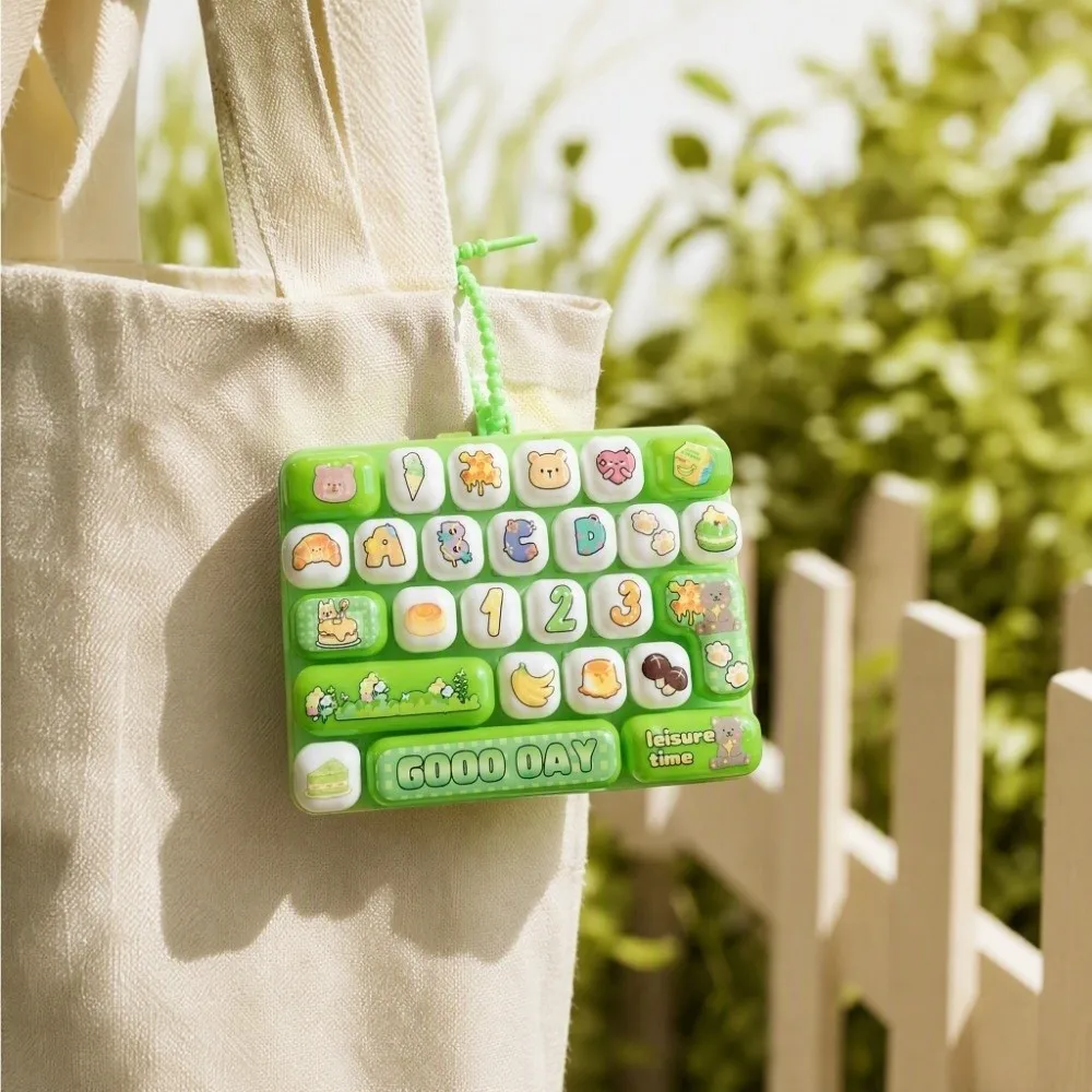 26 Key Decompression Button Cute Cartoon Design Creative Style Mini Keyboard Pendant Small Gift Bag Hanging Ornament
