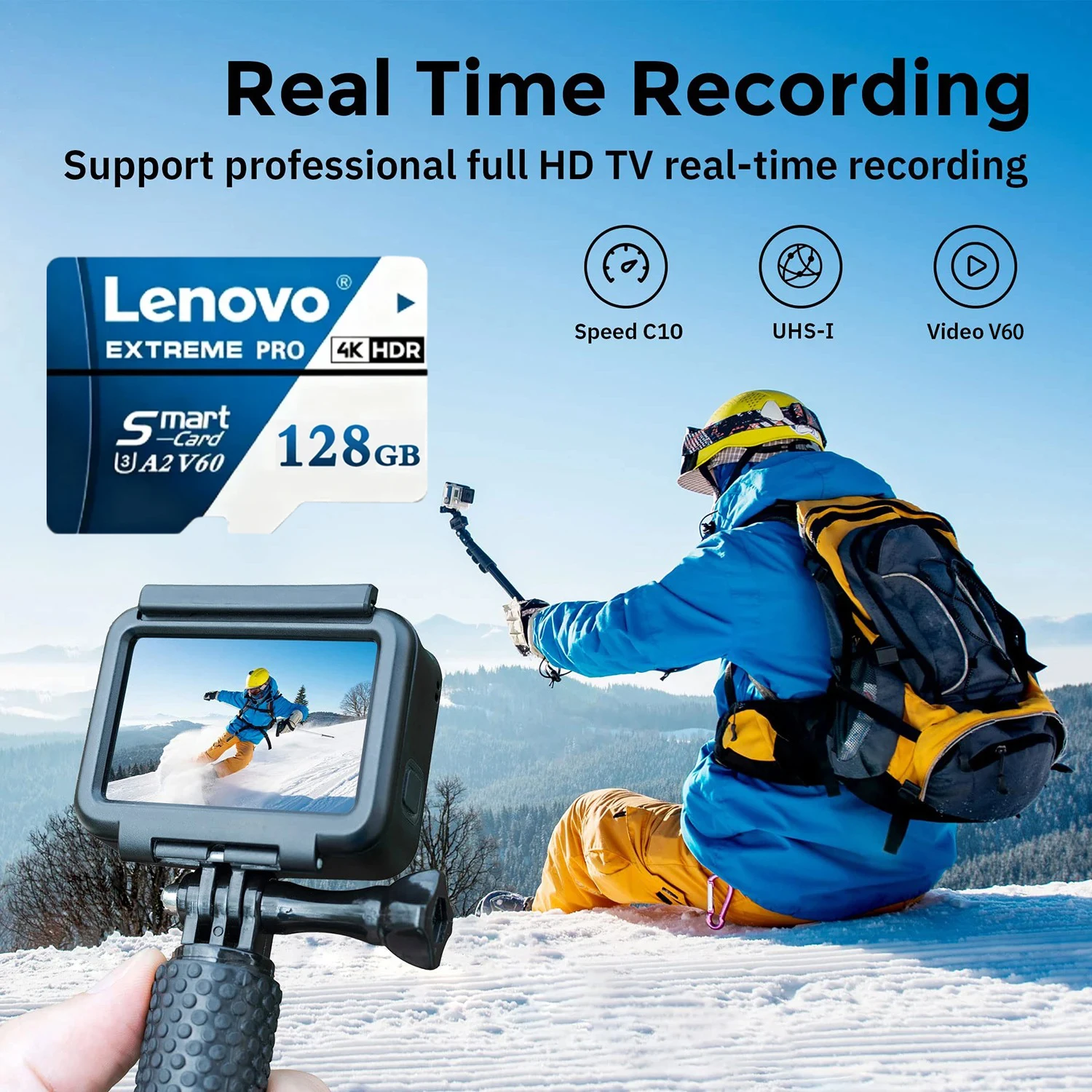 

Lenovo Extreme Pro SD Memory Card 1TB High Speed Micro SD Card 128GB 256GB 512GB 64GB C10 TF Flash Card For Phone Drone Camera