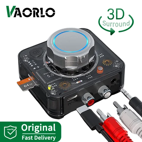 Ricevitore audio Bluetooth 5.0 Adattatore wireless per musica stereo 3D Scheda TF RCA 3.5mm 3.5 Jack AUX per cuffie amplificatore per altoparlante per auto