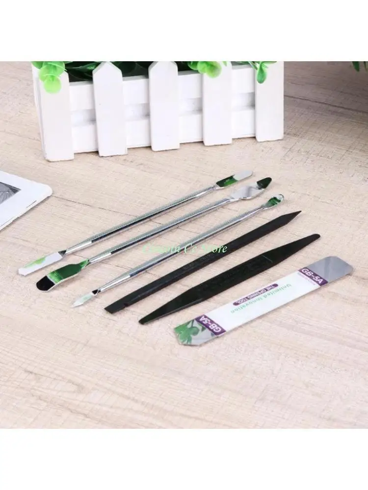 

X90F 6Pcs Universal Repair Opening Tool Metal Spudger Kits Disassemble