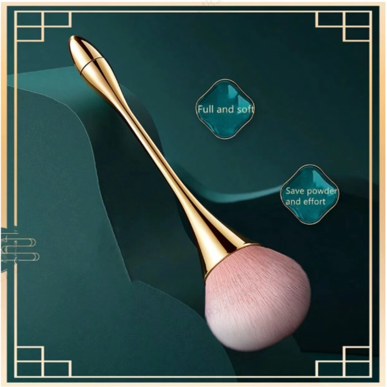 Mały pędzel do pudru, puszysty, z miękkim włosiem, pędzel do różu, pędzel do pudru utrwalającego, narzędzie kosmetyczne