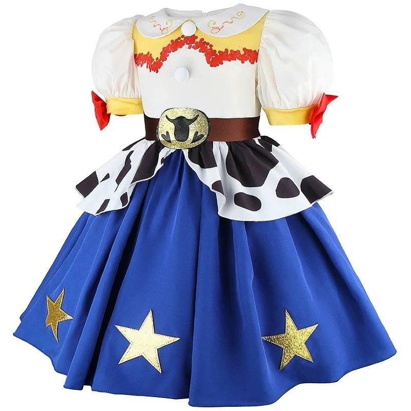 Woody Rollenspiel-Mädchenkleid Sommer Süßes Cartoon-Jessie-Mädchen-Prinzessinnenkleid Geburtstagsgeschenke 2 3 4 5 6 7 8 Jahre Kinderkleidung – Detail 14