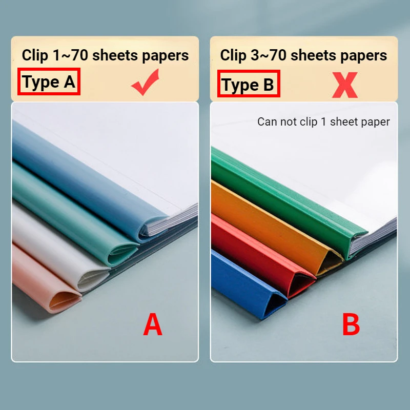 10pcs/set Lever Arch File with Sliding Bars 70 Sheets File Folder Cover File Document Organizer Binder for A4 Size Paper