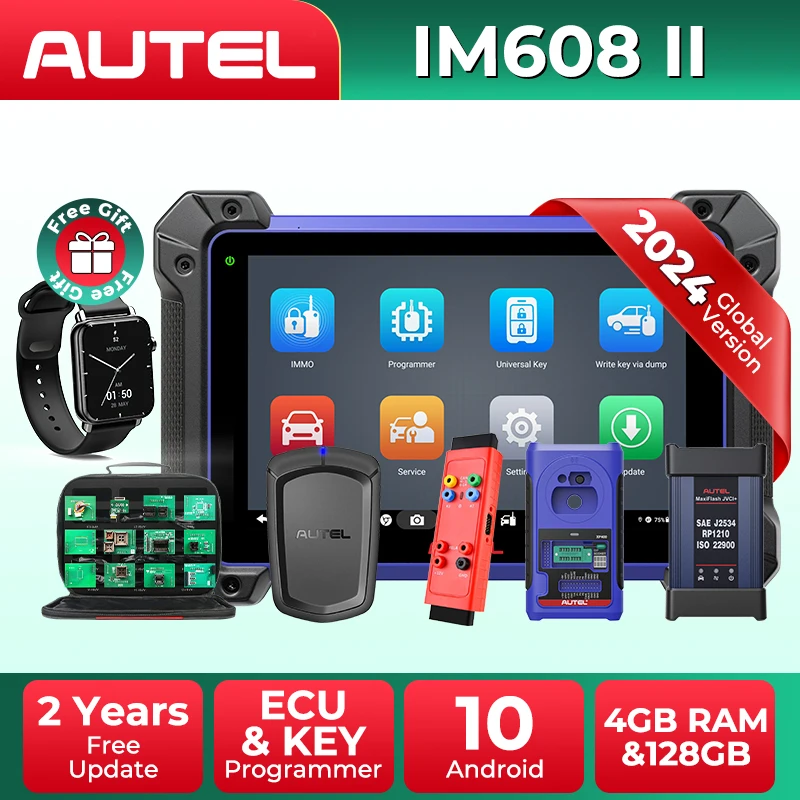 

Autel MaxiIM IM608 II Инструмент программирования брелока IMMO 2-летние обновления Обновленный диагностический инструмент программатора ключей IM608PRO XP400PRO