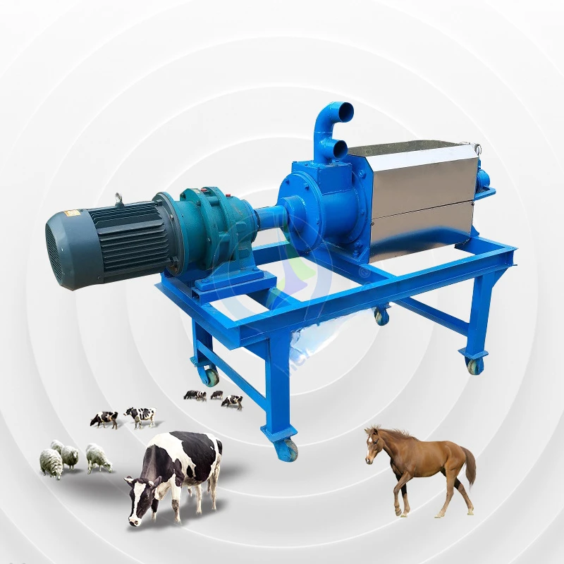 

screw press cow dung horse manure dewatering machine solid liquid separator