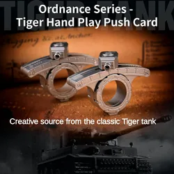 EDC Fingertip Gyro Ordnance Series - Tiger Style Hand Play Metal Pushcard Adult Office Decompression Creative Portable Toy Gift