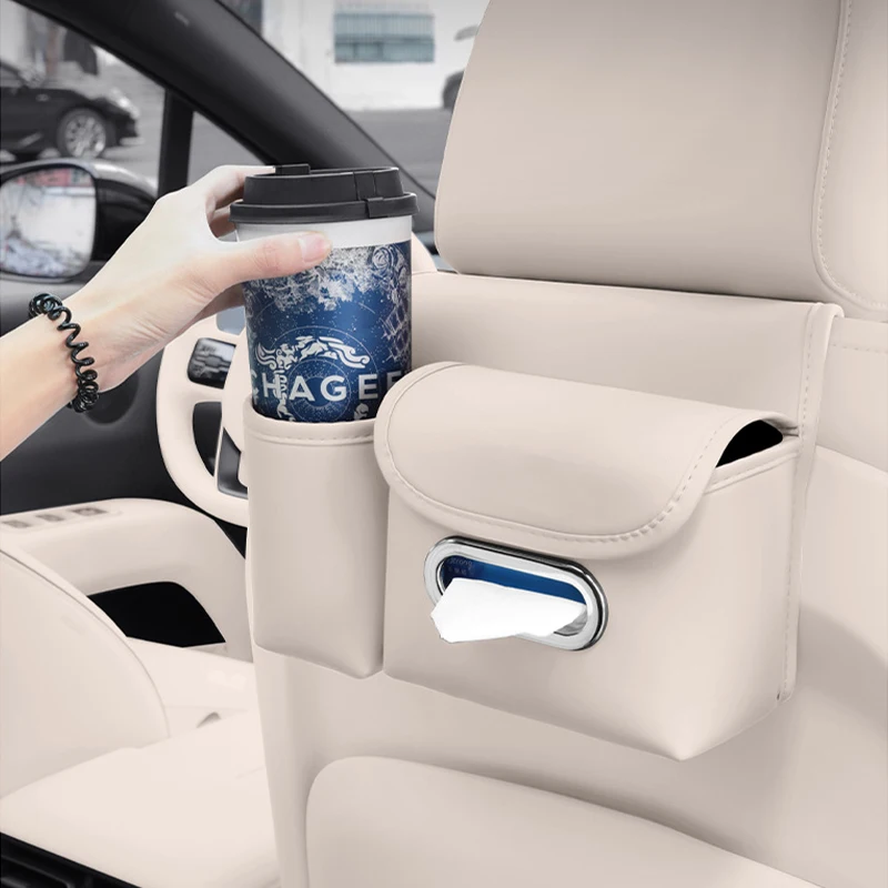 Tissue Cup Hooks Car Seat Back Organizer Storage Bag Umbrella Holder Damage Free Universal Fit BMW Toyota Honda view 5