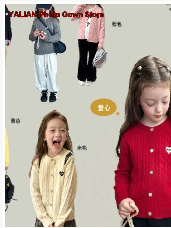 Girls Kids Knit Stylish Cable Knit Autumn Spring Little Middle Older Kids Baby Warm Twisted Knit
