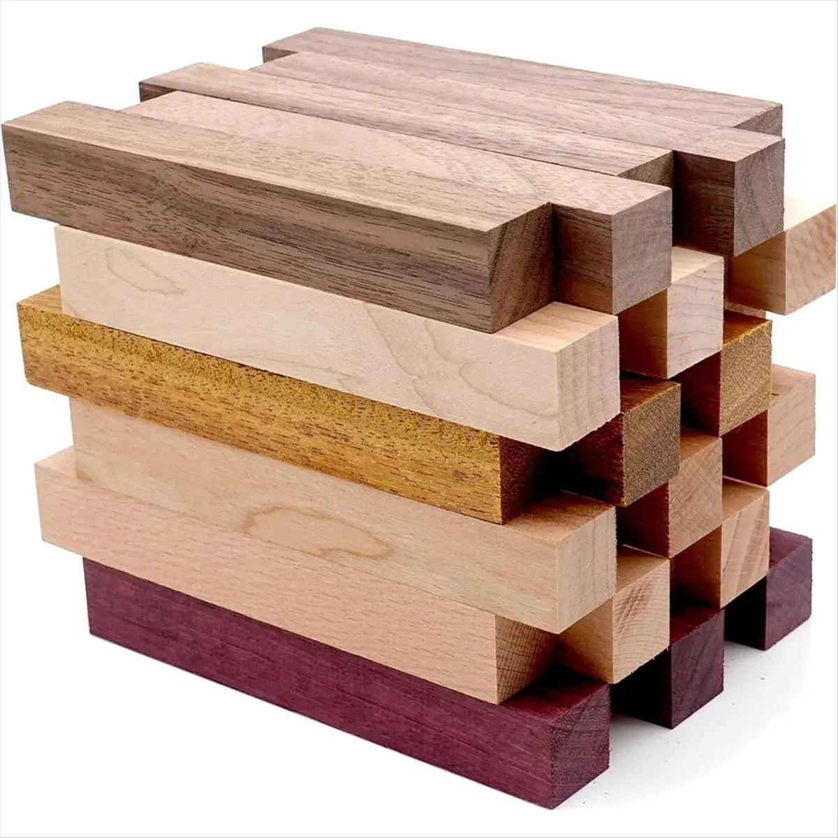 DT673 TRENDY~Wood Pen Blanks for Turning-Pen Blanks for Woodturning Burl-Black Walnut,Hard Maple,Merbau,Cherry,Beech, Heart