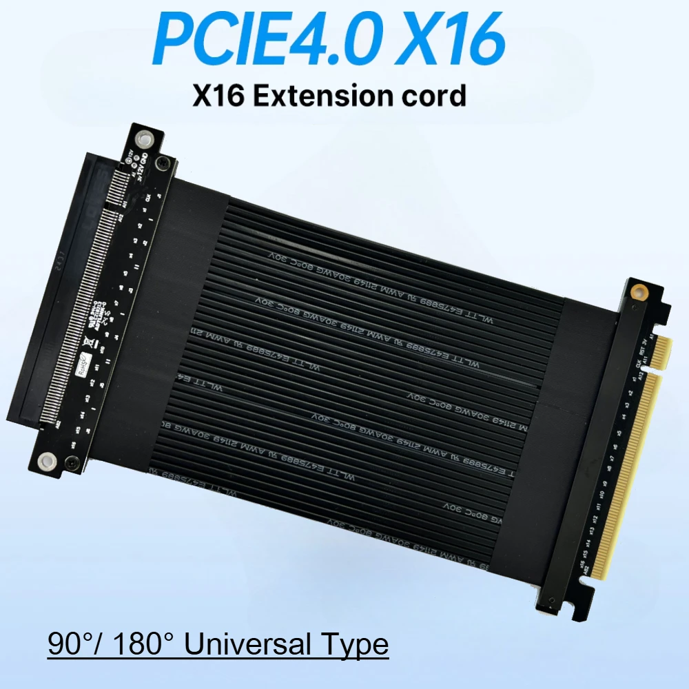 

Высокоскоростной кабель ADT-Link PCIe 4.0 x16 — x16, маршрутизатор PCIe 4,0, посеребренный графический процессор для игр для видеокарты ATX RTX 3090, вертикальное крепление