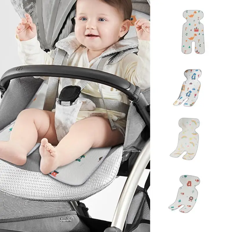 Stroller Seat Cooler Pad Stroller Ice Silk Cooler Liner Pad Super Light Stroller Cool Seat Liner For Baby Chairs Strollers Child