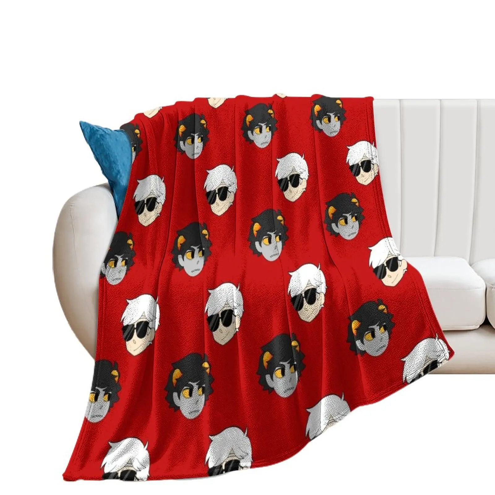 Dave and Karkat Throw Blanket Decorative Sofa Beautifuls Blankets