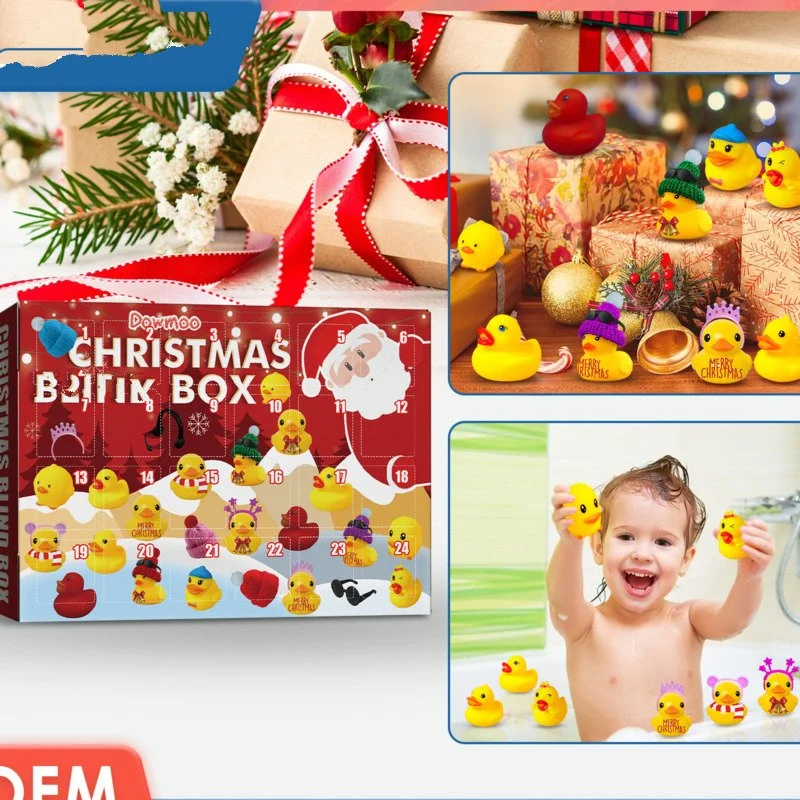 20PCS Kids Christmas Rubber Ducks Bath Toys  Baby Swimming Shower Water Play Toys  Party Decorations Christmas Girls  For Kids