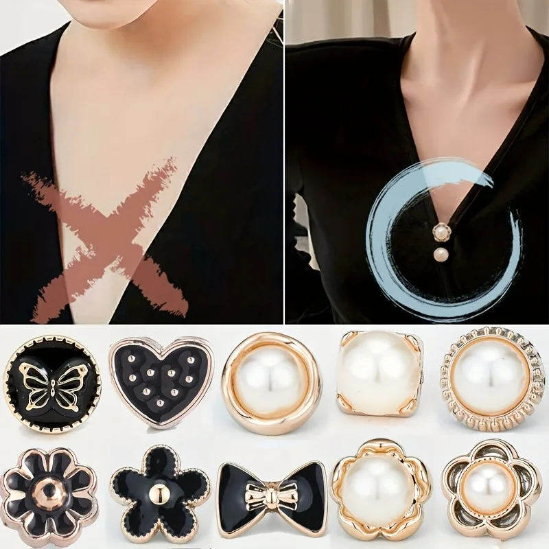 

10pcs Seam-free Fashion Buttons For Shirts and Dresses to Prevent Light Loss Decorate Clothing Bags Avoid Wardrobe Malfunction