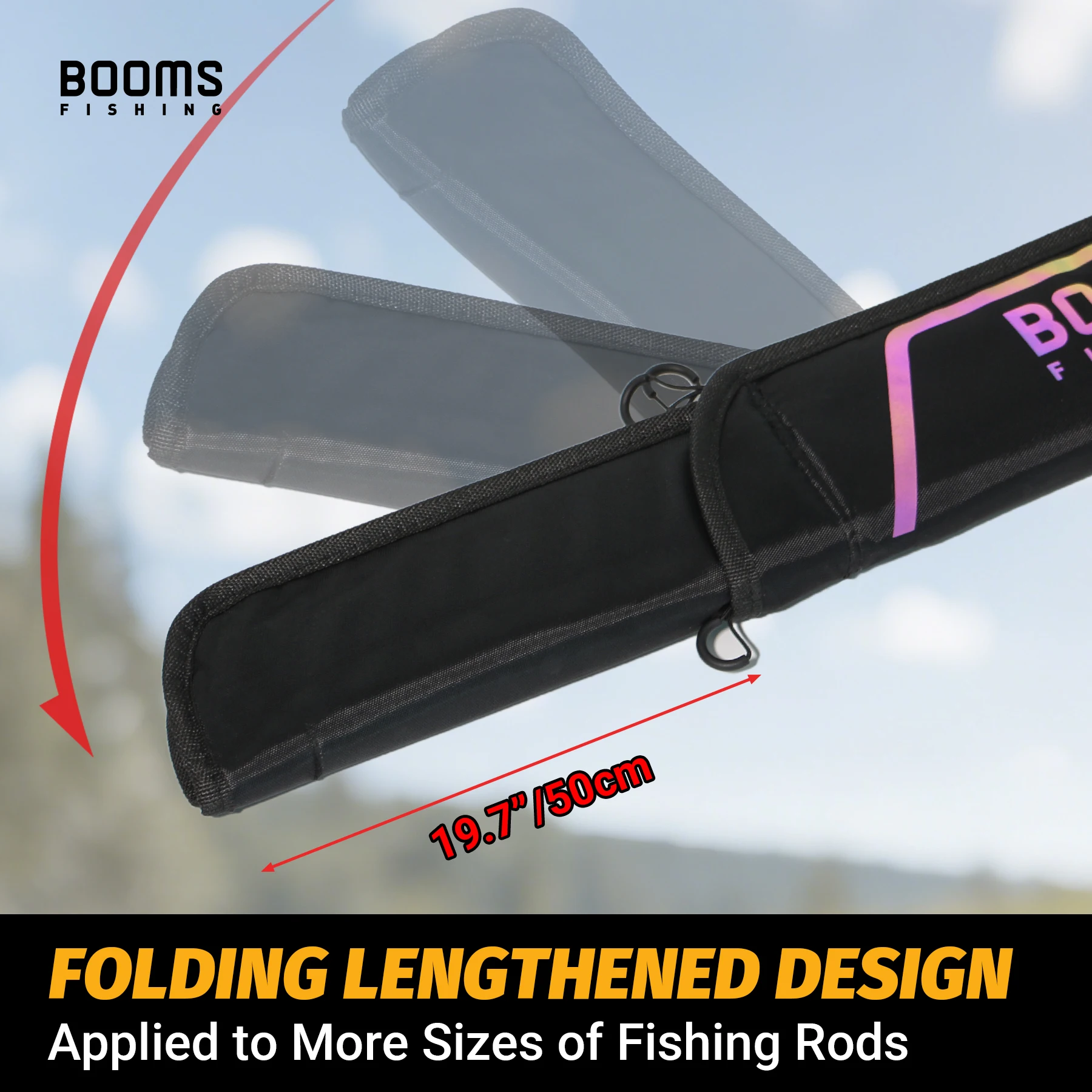 Booms Fishing Estuche para Caña 195 cm – Bolsa Plegable Portátil - imagen 5
