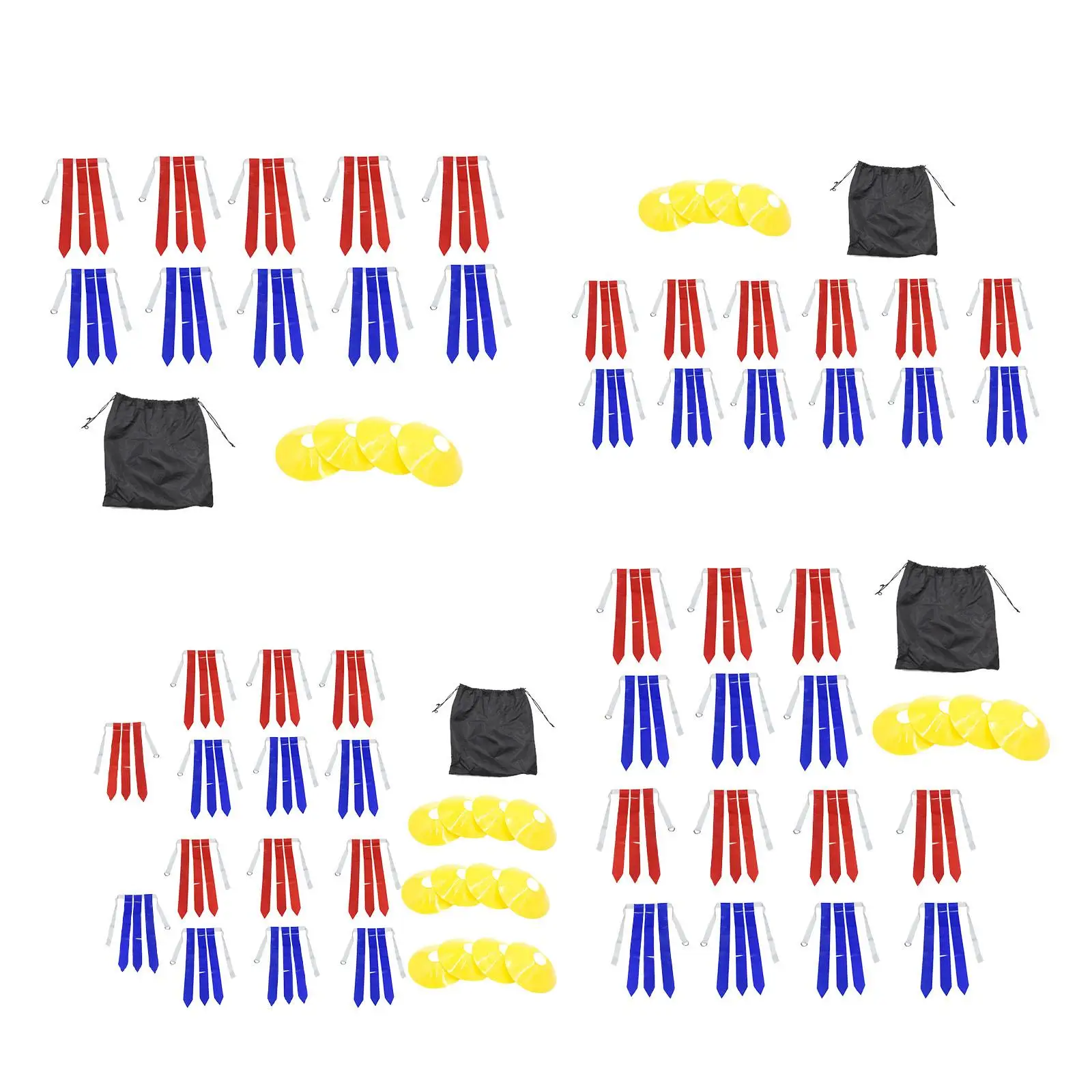 Flag Football Belts with Cones with Flags American Football Waist Flag for Kids Adults Players Teens Outdoor Touchdown Game