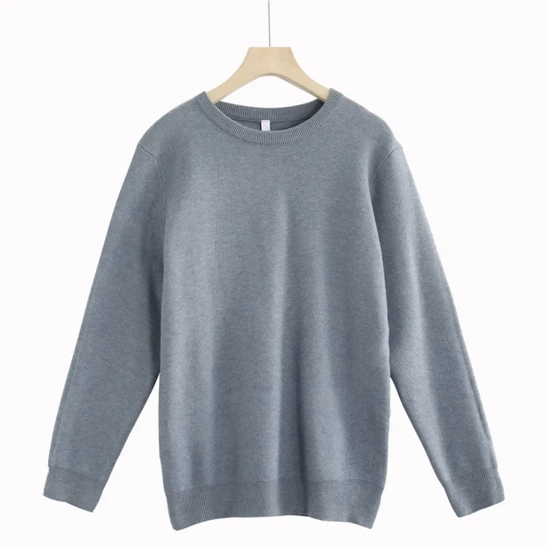 MRMT 2026 Brand New Men's Crew Neck Sweater Thin Section Casual Slim Base Long Sleeve Sweater