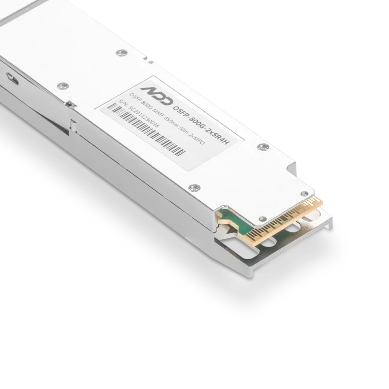 High-speed  optical modules 800G 2xSR4/SR8 OSFP PAM4 850nm 50m DOM Two MPO-12/APC  optical fiber transceiver module