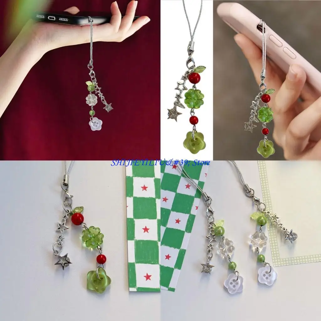 e21f-Модная-четыре-листовая-трава-кнопка-для-ключей-кнопки-вдохновленная-бисером-подвесной-кулонный-кулон