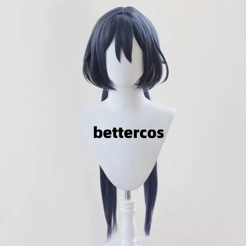 Cosplay largo gris azul Yunli Anime pelo sintético resistente al calor pelucas de fiesta para mujeres + gorro de peluca BV,;M;F7F
