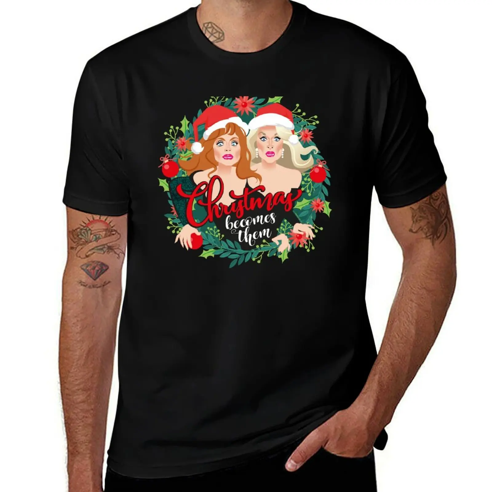T-shirt à manches courtes pour Noël, grande taille, décontracté
