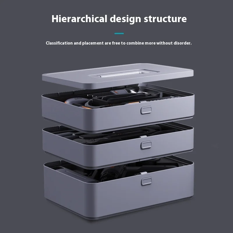 Home Hardware Toolbox, Large Multifunctional Tool Set, Hand Tool Combination Box, Plastic Tool Box, Home Maintenance Kit
