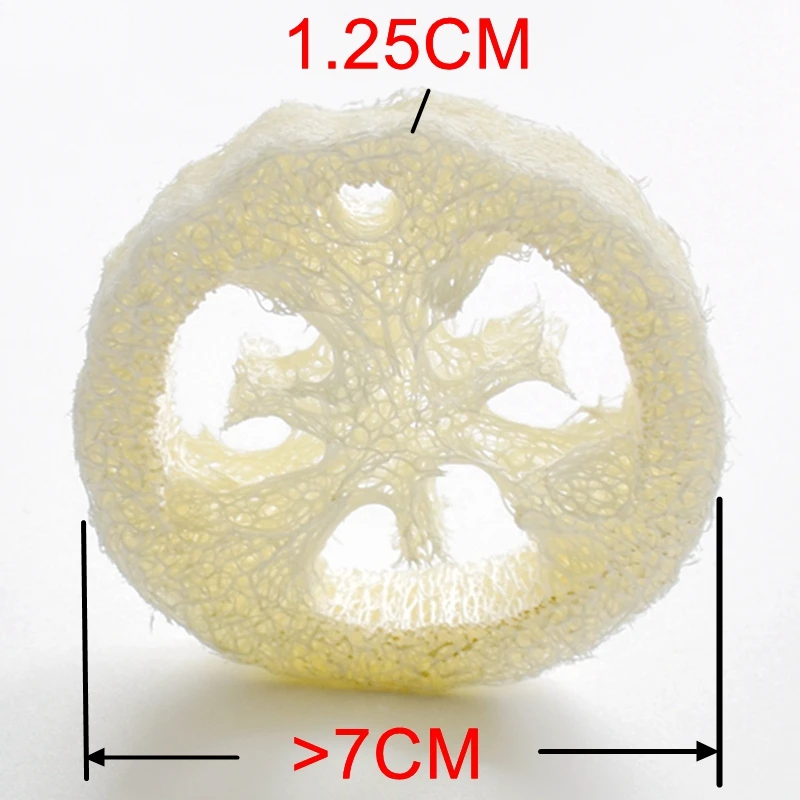 100pcs/lot Over 7cm wide 1.25cm thic  Loofah Luffa Loofa Slice  DIY customize  soap holder,cleanner,sponge scrubber,facial