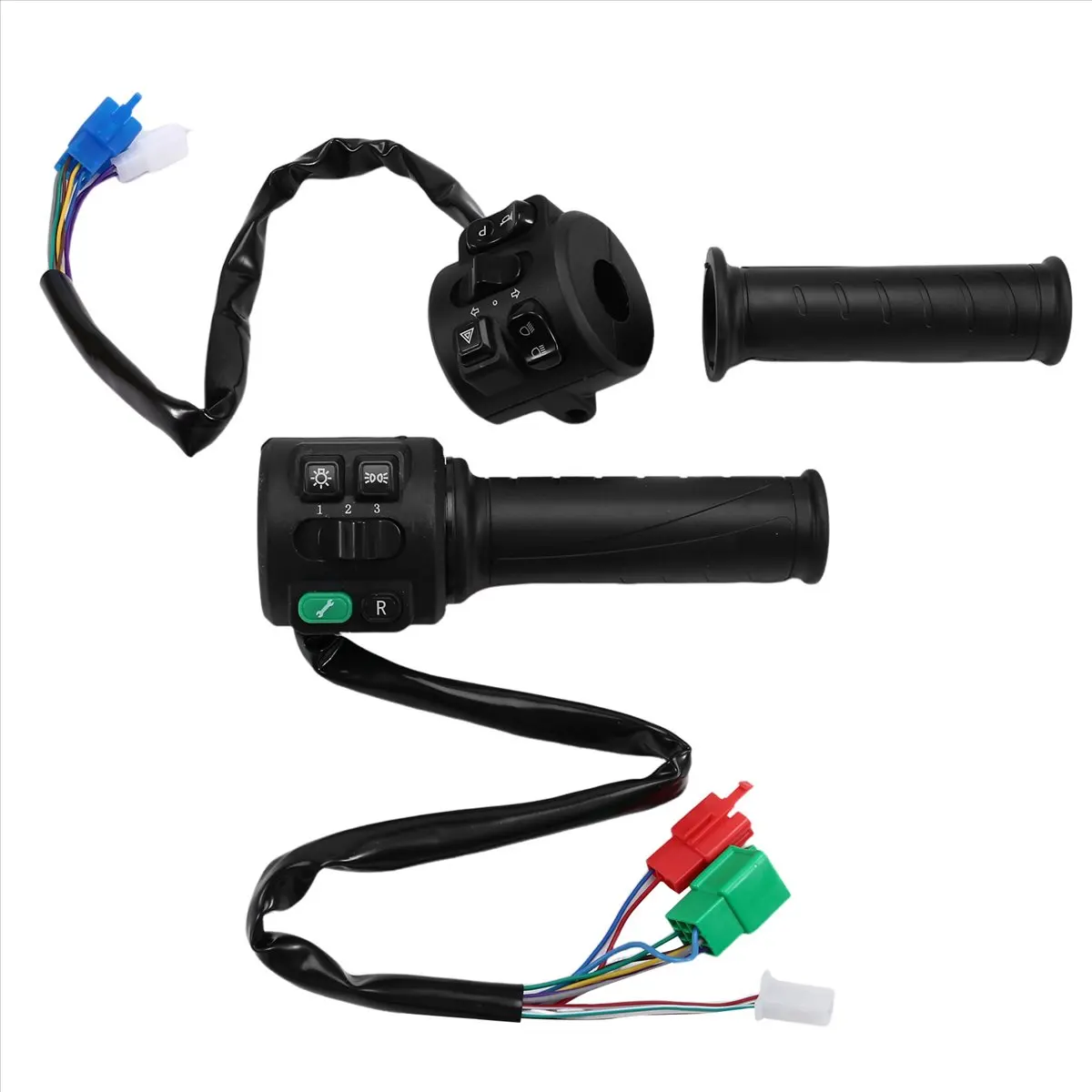 Compatible T08 Hall Type 48v 60v 72v with Three Speed Parking Reverse Comb Function Twist Throttle for Electric Motorcycle Scoot