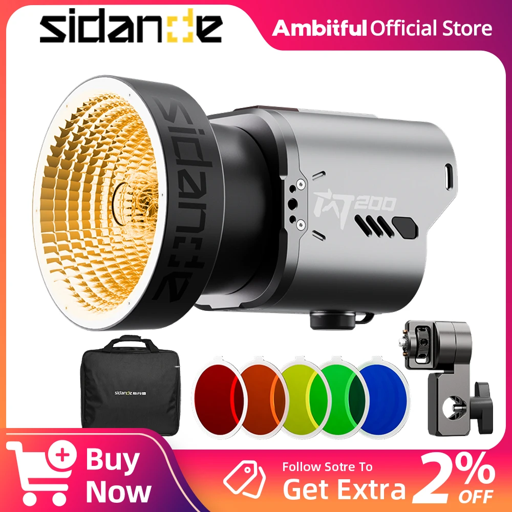 

SIDANDE S200 Bi-color Photography TTL HSS Strobe Light Fill Light