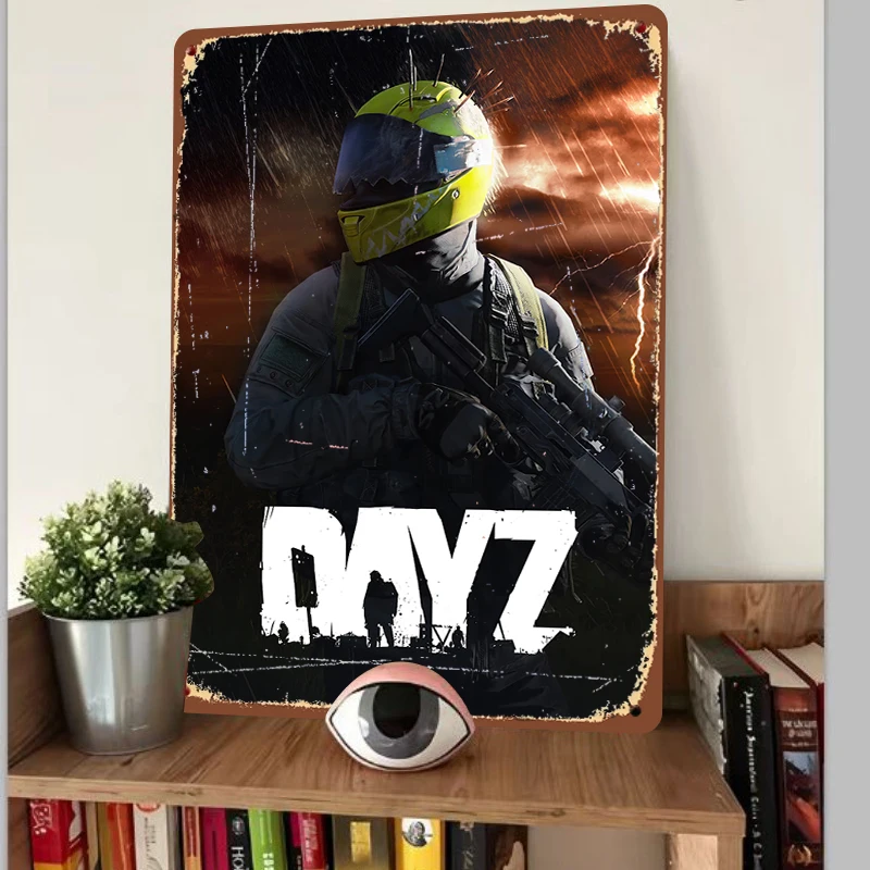 DayZ Game Character Metal Wall Art Decor for Gaming Room Home Office Decoration