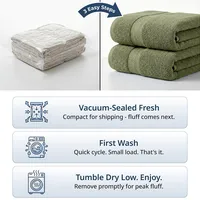 16 Piece 100% Cotton Towel Set, Soft Absorbent Quick Dry Bathroom Towels for Home Use 6