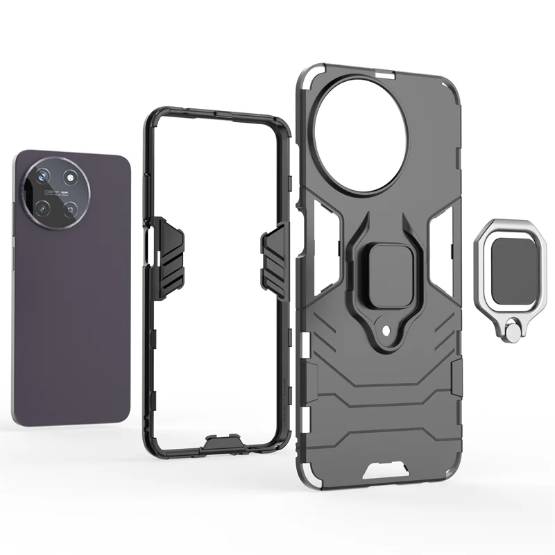 For Realme 11 4G 2023 Case Car Magnetic Holder Ring Phone Case For Realme 11 4G RMX3636 Kickstand Shockproof Armor Back Cover