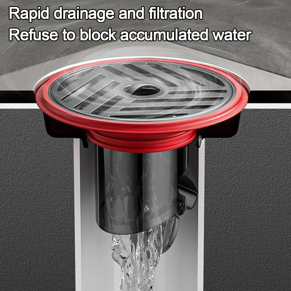 Stainless Steel Shower Floor Drain Self-Closing Backflow Preventer Sink Strainer Insectproof Anti-odor Drain Filter Plug