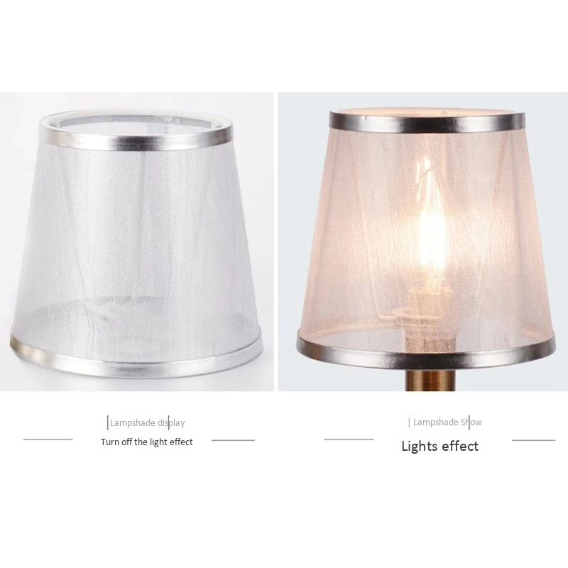 

A76K Bedside Mini Transparent Lampshade Chandelier Fabric Lamp Wall Lamp Desk Lamp Replacement Shell Cover