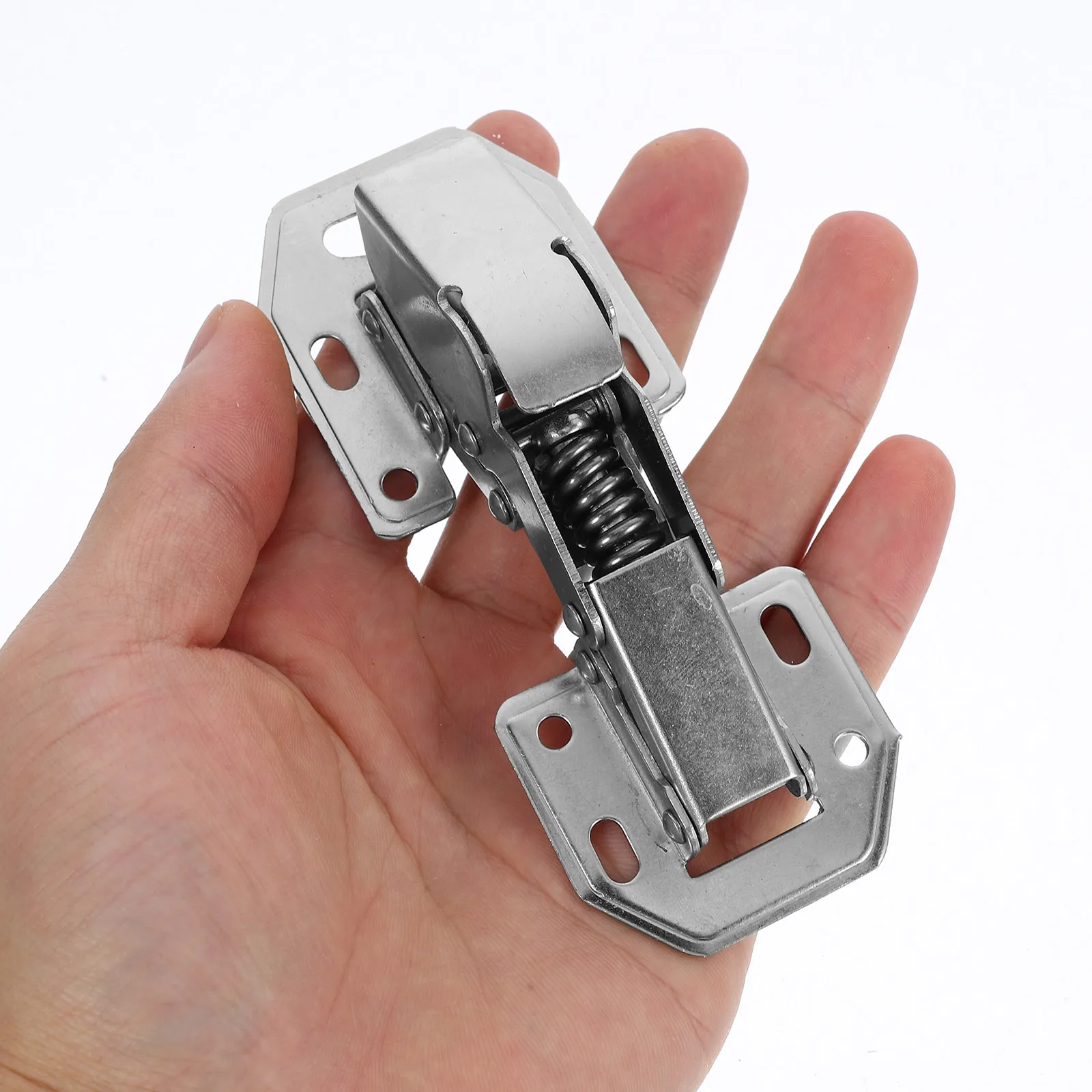 

2pcs Frog Hinges Thickened Stainless Steel Closing Cabinet Door Hinges Buffer Damper Spring Gate